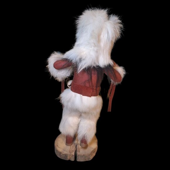 Kachina Doll Bear Mask BYLD Vintage Native American God Legend Folk Art Shell - Picture 2 of 15